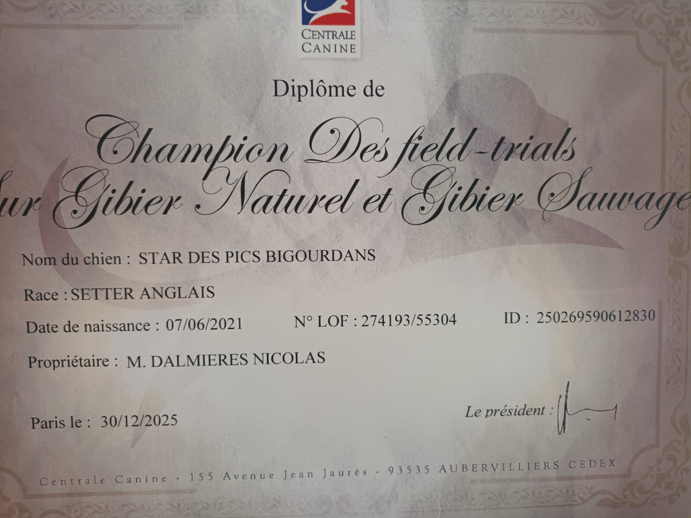 Star Championne sur Gibier Sauvage !